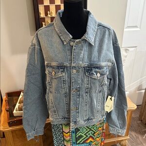 Agolde Denim Jacket with Button Closure